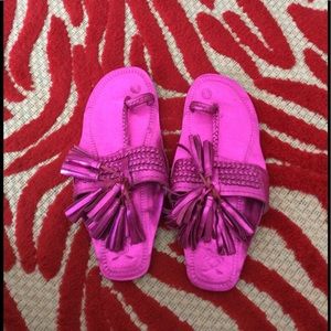 Figue Metallic Pink Indian-Style Sandal